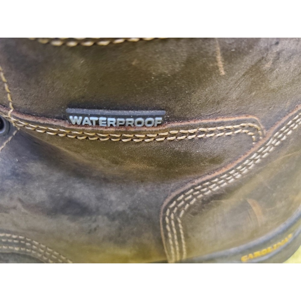 Carolina CA3536‎ Mens Waterproof Work Boots Brown Leather Steel Toe EH Size 9.5 - Picture 3 of 4